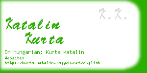 katalin kurta business card